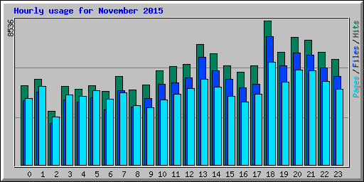 Hourly usage for November 2015